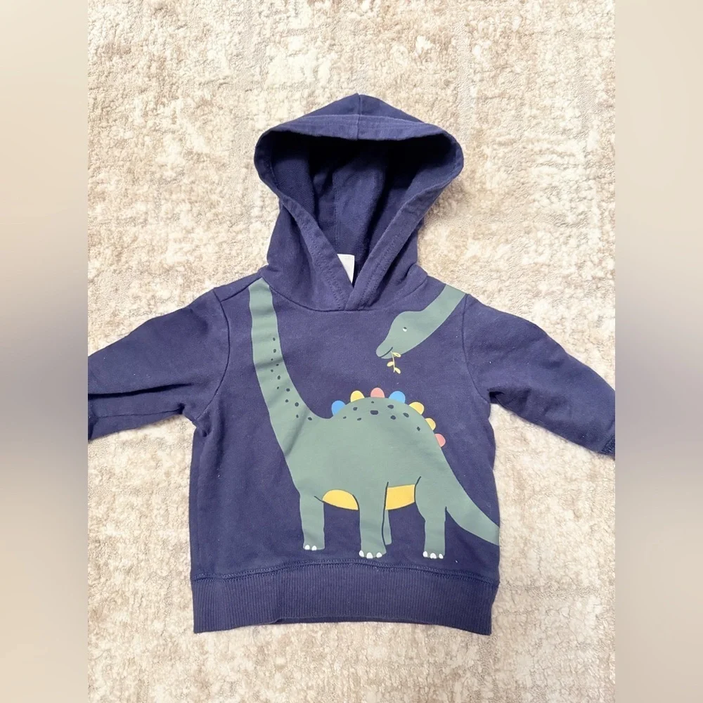 Carter's Blue Hoodie with Dinosaur Design size 6M
